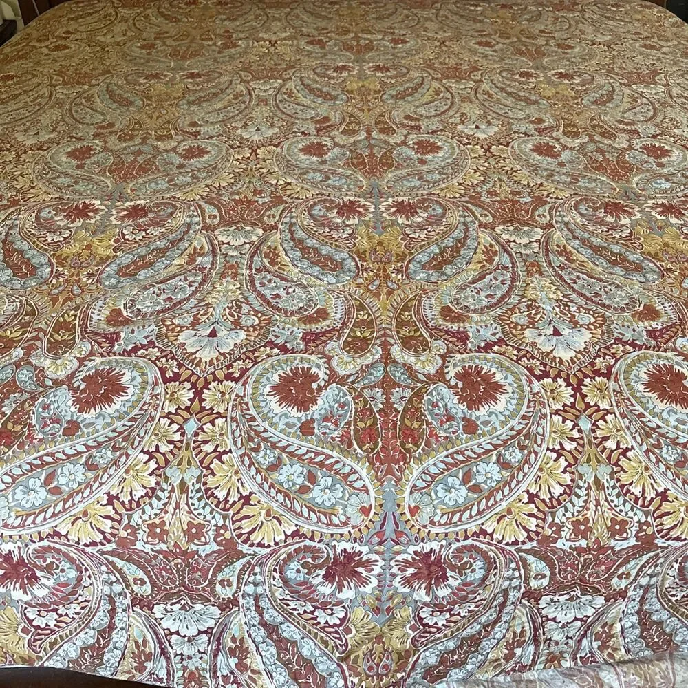 EUC Pottery Barn Bella Paisley Cotton Full Queen Cotton Duvet Cover F/Q